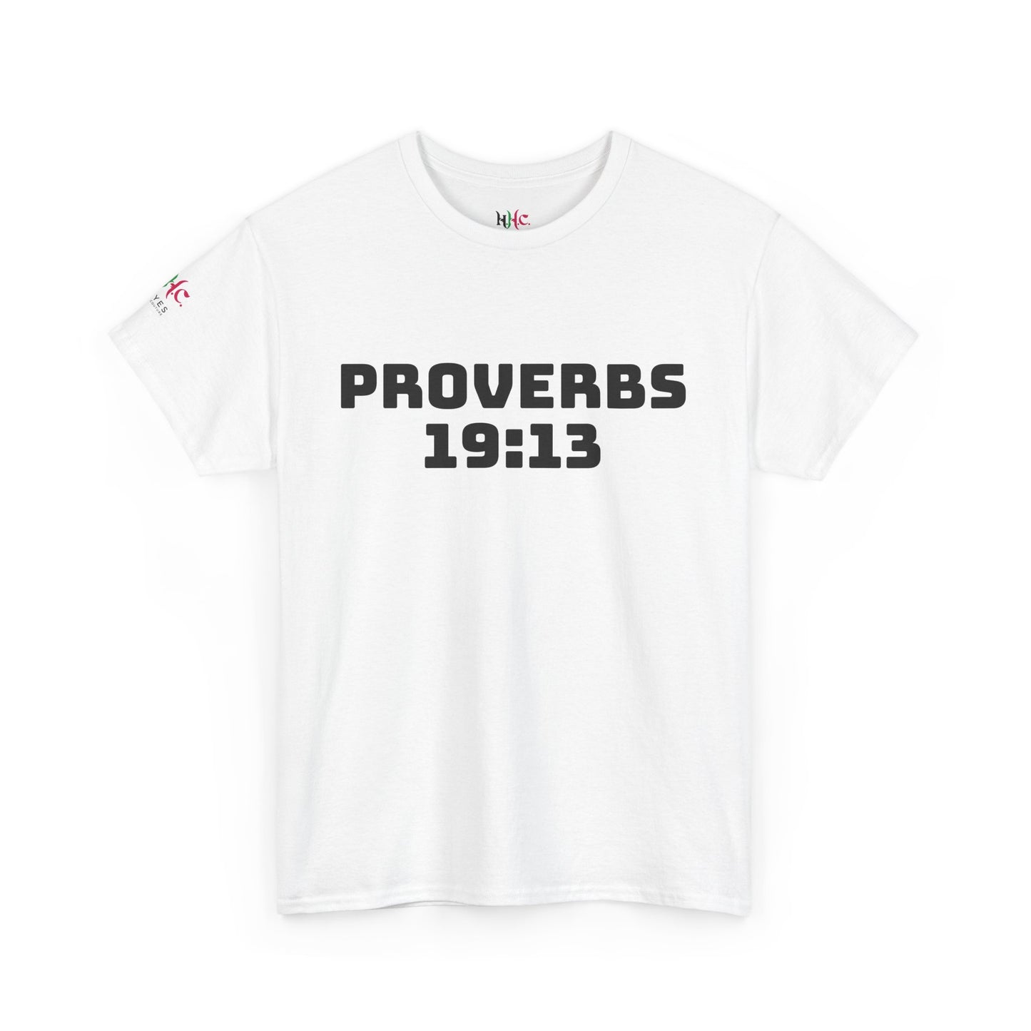 Proverbs 19:13 Christian T-shirt, Scripture Tee, Religious Shirt, Bible Verse Top, Unisex Heavy Cotton Tee