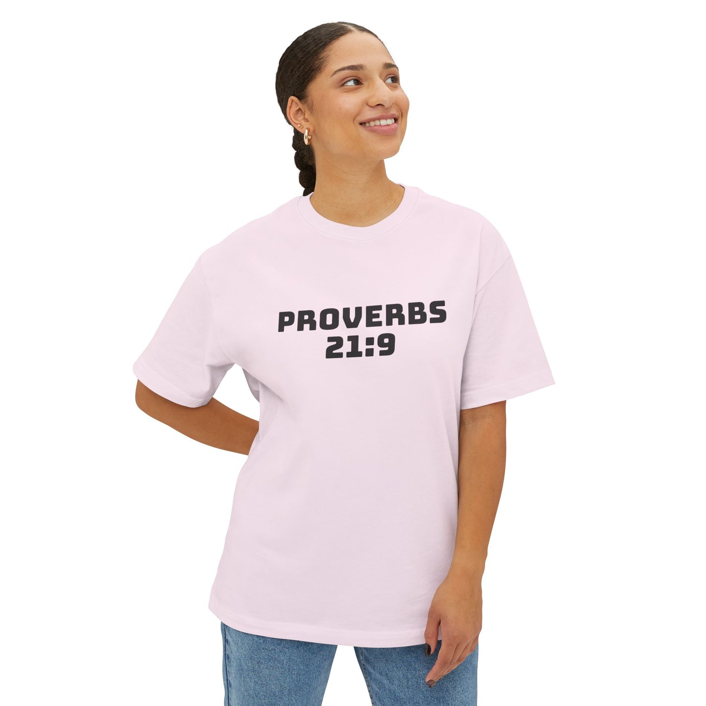 Proverbs 21:9 Women With Bad Attitudes Suck Oversized Tee Shirt, Unisex Box Tee, Graphic Tee, Inspirational Shirt,