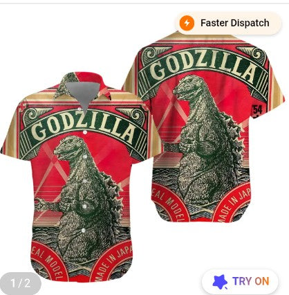 Classic God-Zilla Hawaiian Shirt